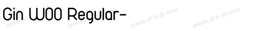Gin W00 Regular字体转换